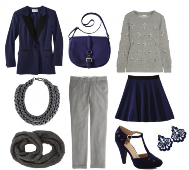 Grey and Navy