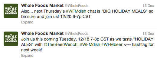 Whole Foods Twitter Chat