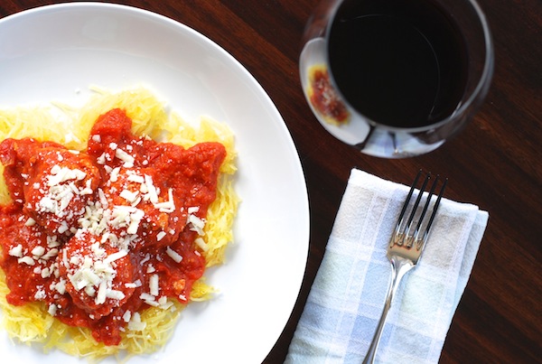 Spaghetti Squash and Meatballs