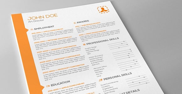 Creative Market Orange Resume Template 6 Resume Template Indesign Resume Template Indesign Creative Market Orange Resume Template 6