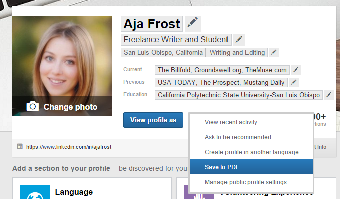 linkedin profile url trick getting tips resume attention almost too easy themuse pdf frost aja